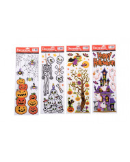 Halloween window decorations, in assorted models, size cm.59x21.