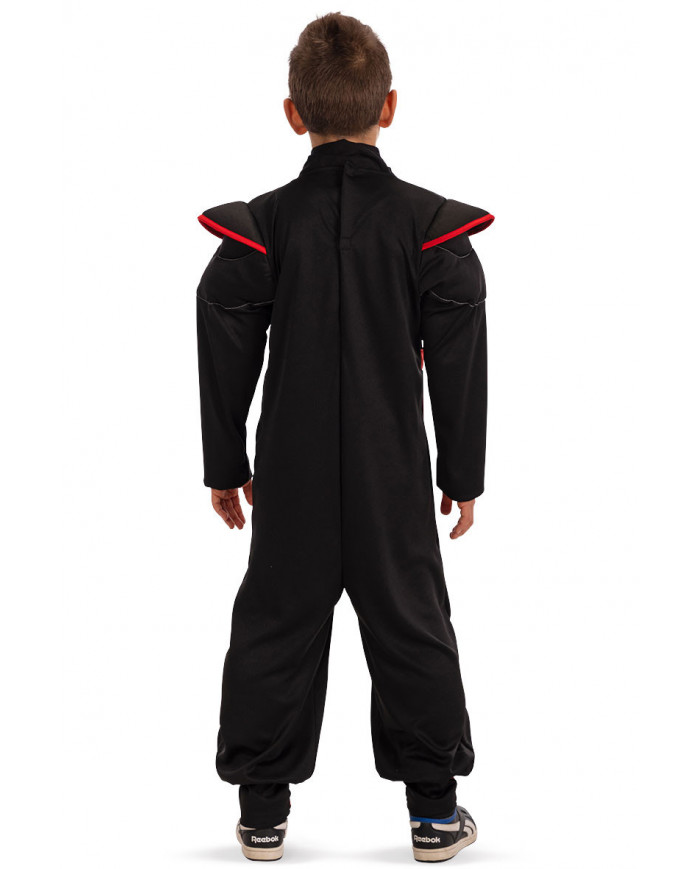 Samurai costume for kid with jumpsuit in stretchy fabric.