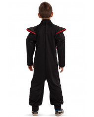 Samurai costume for kid with jumpsuit in stretchy fabric.