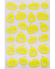 Pumpkin stickers which glow in the dark, perfect as decoration