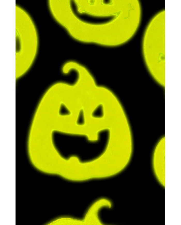 Pumpkin stickers which glow in the dark, perfect as decoration