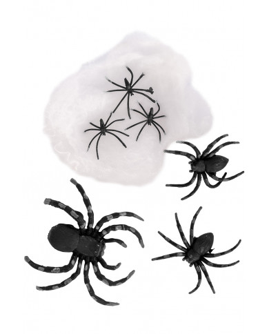 Spiderweb of gr.2 and diameter cm.4/9 with 6 spiders, ideal for