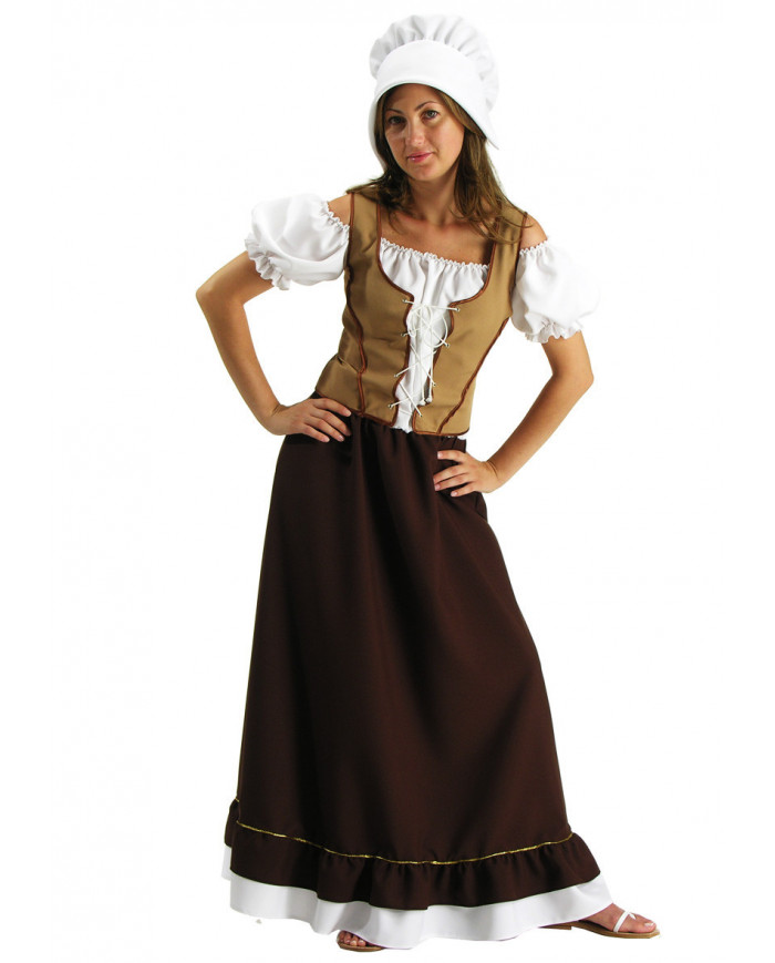 Orietta costume with fabric dress, vest and headpiece. Orietta costume with fabric dress, vest and headpiece.