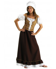 Orietta costume with fabric dress, vest and headpiece. Orietta costume with fabric dress, vest and headpiece.