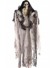 Hanging skeleton with tunic and chain, high cm.6, a perfect