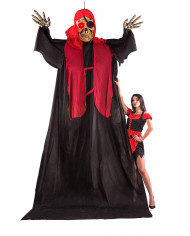 Giant pirate skeleton with tunic and lighting eye to hang with