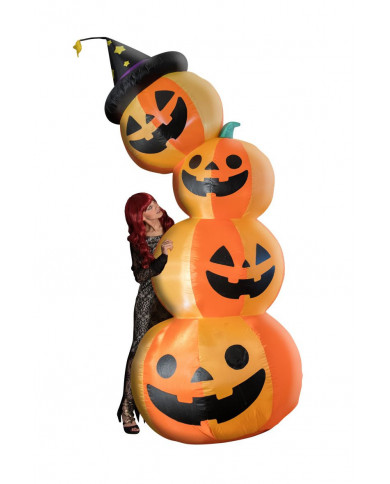 Inflatable vertical pumpkins with lights and tie rods, height Inflatable vertical pumpkins with lights and tie rods, height