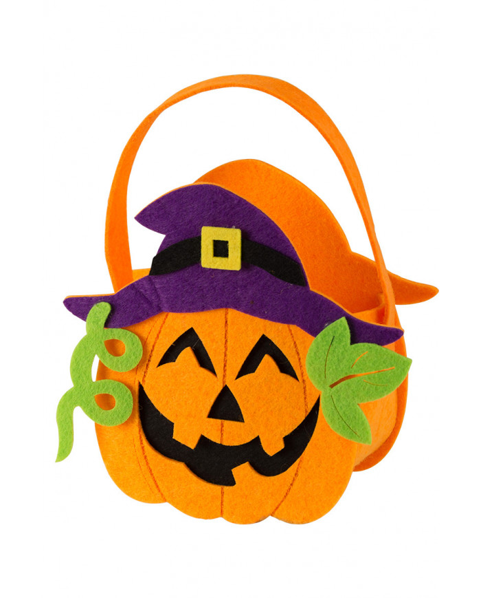 Pumpkin bag in felt, measuring cm.21x16, perfect to be filled Pumpkin bag in felt, measuring cm.21x16, perfect to be filled