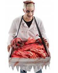 Plastic bloody hand of realistic dimensions, length cm.33.