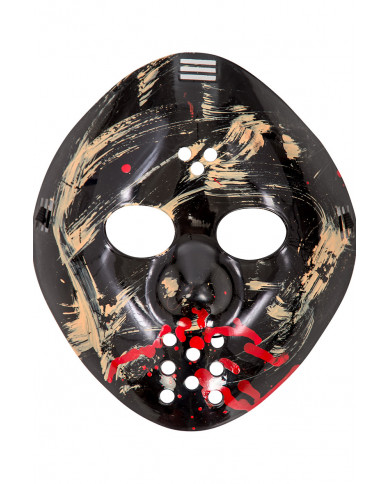 Un set dell'orrore composto da maschera hockey e coltellaccio