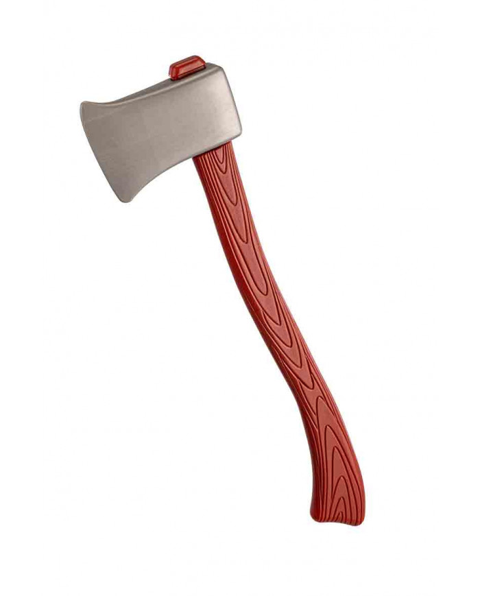 Plastic accept with brown handle and grey blade. Useful