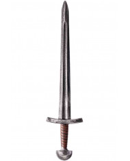Plastic sword with brown handle and silver blade. Ideal for Plastic sword with brown handle and silver blade. Ideal for