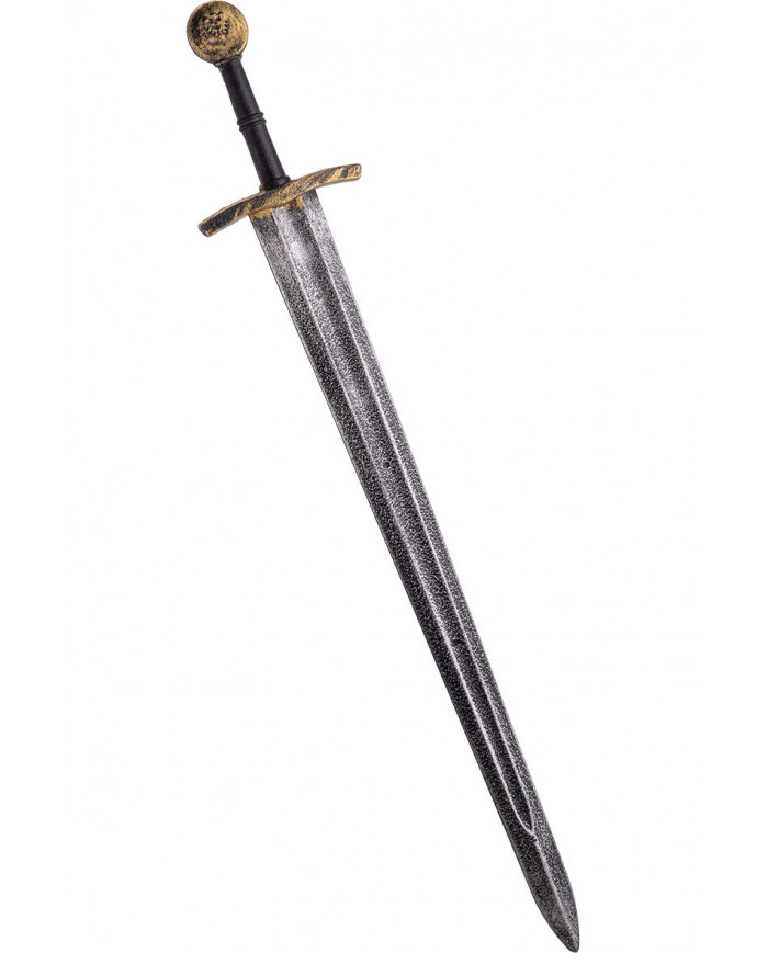 Sword of classic type with antiqued effect in plastic with a