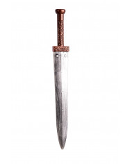Roman sword with antiqued effect in plastic with a length of