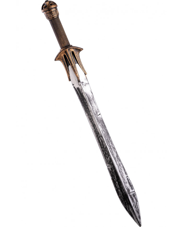 Roman sword with antiqued effect in plastic with a length of