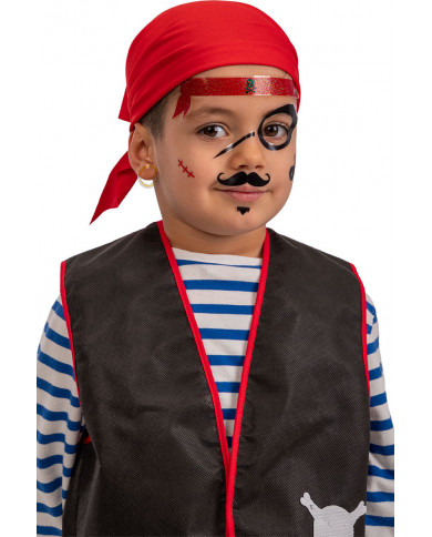 Adhesive decorations for face, a perfect and fast pirate make