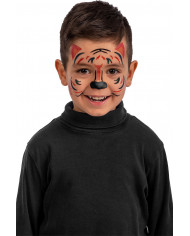 Adhesive decorations for face, a perfect and fast tiger make up!