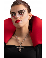 Cartella con decorazioni adesive per viso a tema vampira