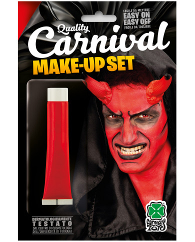 Red face paint in tube of ml.28,3 oil-based, non-toxic and easy