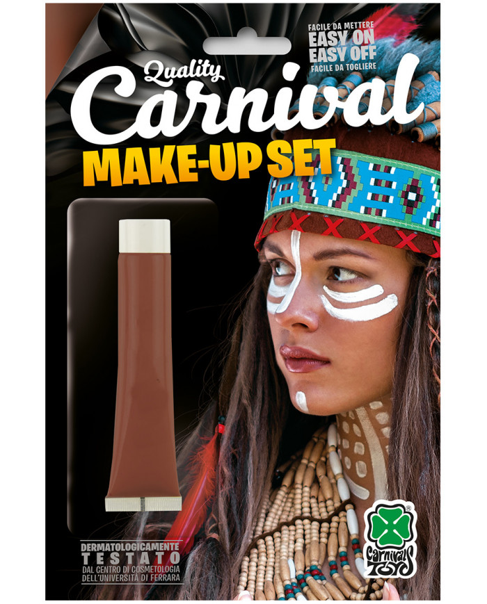 Brown face paint in tube of ml.28,3 oil-based, non-toxic and Brown face paint in tube of ml.28,3 oil-based, non-toxic and