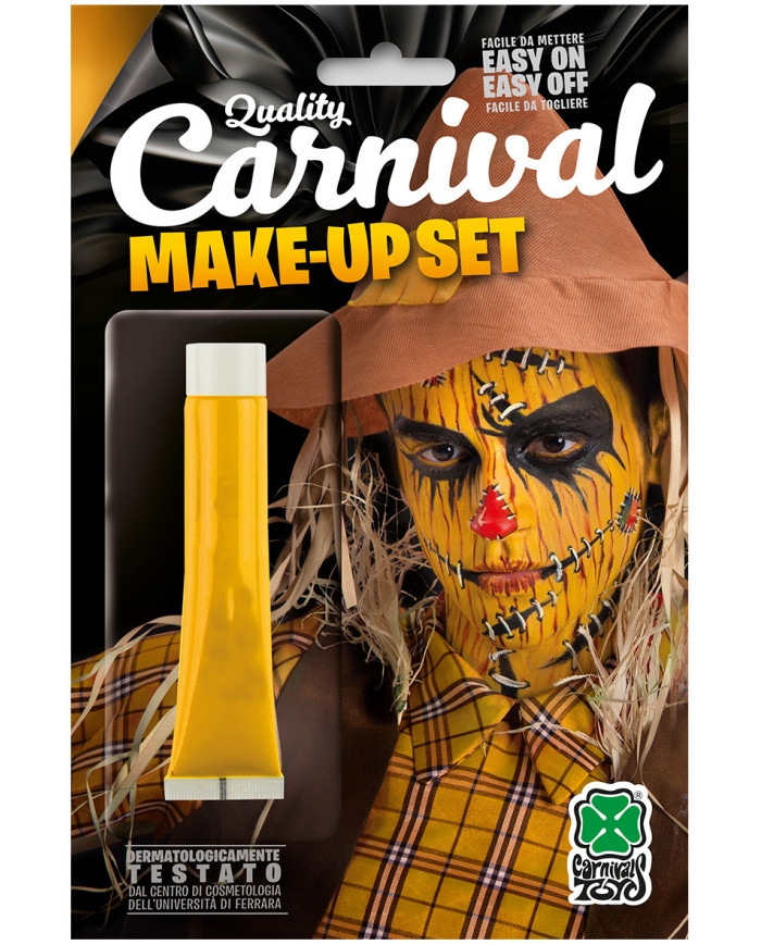 Yellow face paint in tube of ml.28,3 oil-based, non-toxic and Yellow face paint in tube of ml.28,3 oil-based, non-toxic and