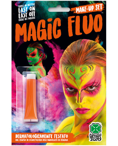 Fluorescent orange face paint in tube of ml.2 oil-based