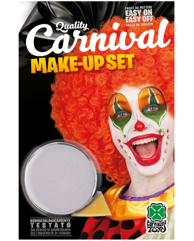 White face paint in jar of gr.1 oil-based, non-toxic and easy White face paint in jar of gr.1 oil-based, non-toxic and easy