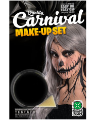 Black face paint in jar of gr.1 oil-based, non-toxic and easy