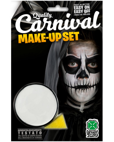 White face paint in jar of gr.1 oil-based, non-toxic and easy White face paint in jar of gr.1 oil-based, non-toxic and easy