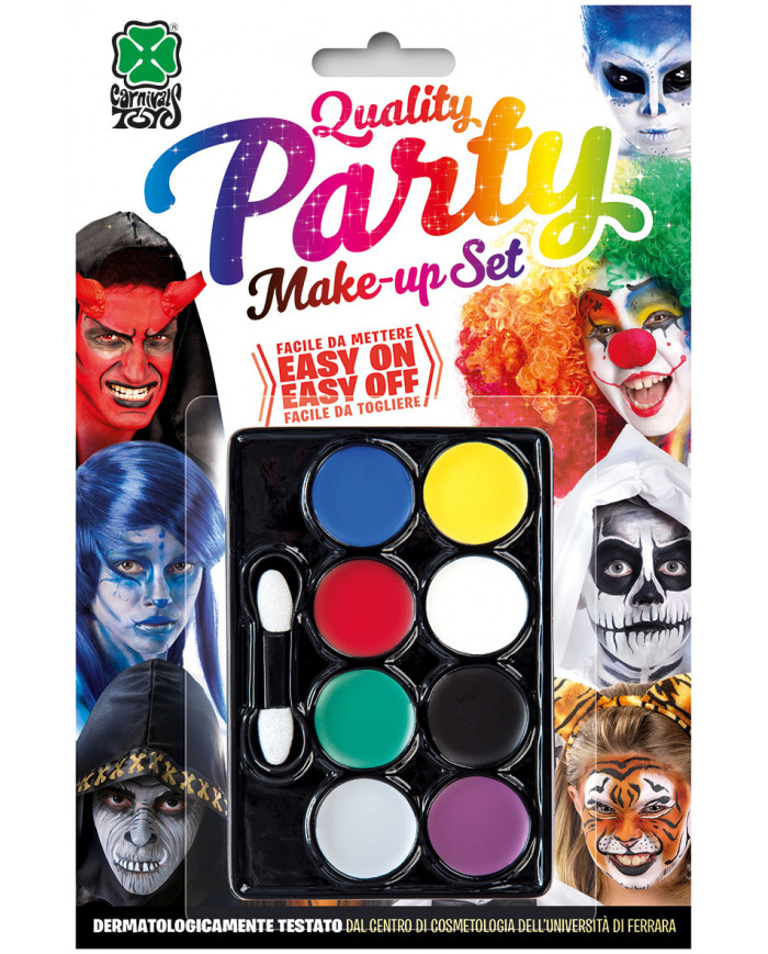 Face paint palette in 8 assorted colors, oil-based, non-toxic