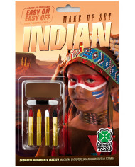 Makeup set consisting of brown face paint oil-based with 4