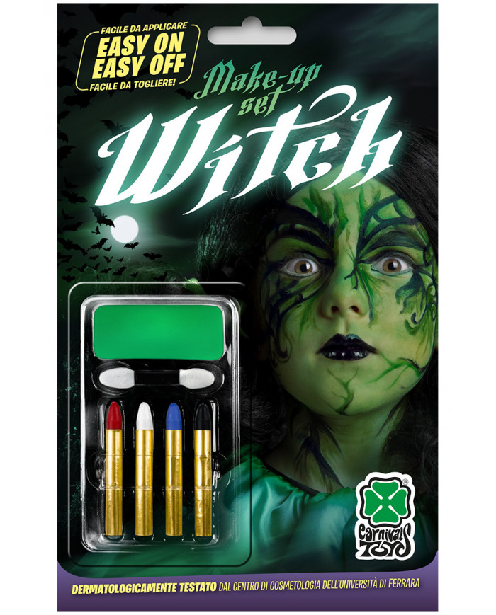 Makeup set consisting of green face paint oil-based with 4
