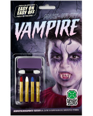 Makeup set consisting of purple face paint oil-based with 4