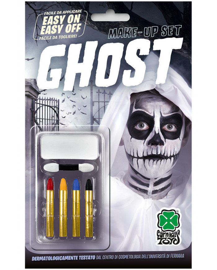 Makeup set consisting of white face paint oil-based with 4