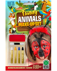 Ladybug makeup set consisting of red face paint oil-based with