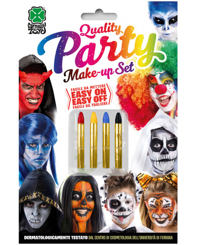 4 sticks in assorted colors. Non-toxic and easy to use makeup 4 sticks in assorted colors. Non-toxic and easy to use makeup