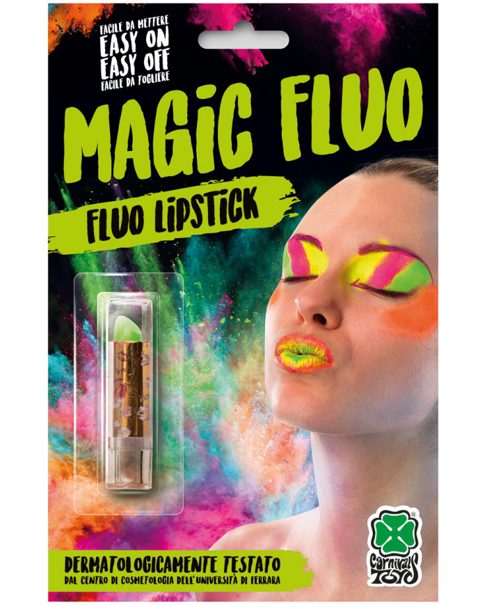 Fluo green lipstick, non-toxic and easy to use makeup
