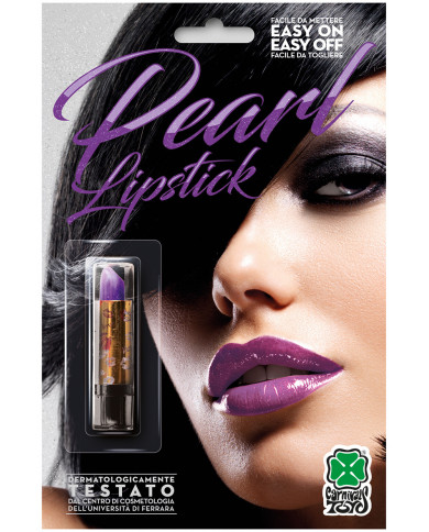Pearly purple lipstick, non-toxic and easy to use makeup
