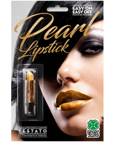 Pearly gold lipstick, non-toxic and easy to use makeup