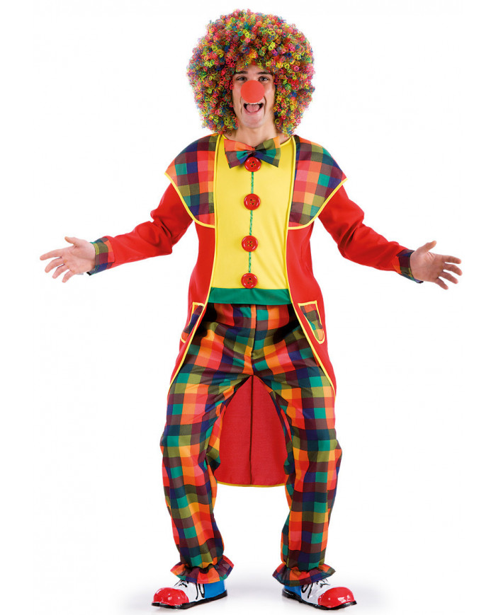 Costume clown Quadrettino in busta