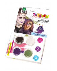 Professional water make-up consisting of a brush and four jars