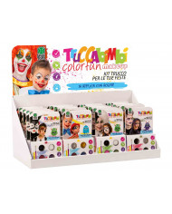 20 water makeup kit in jar, assorted colours, in display box. 20 water makeup kit in jar, assorted colours, in display box.