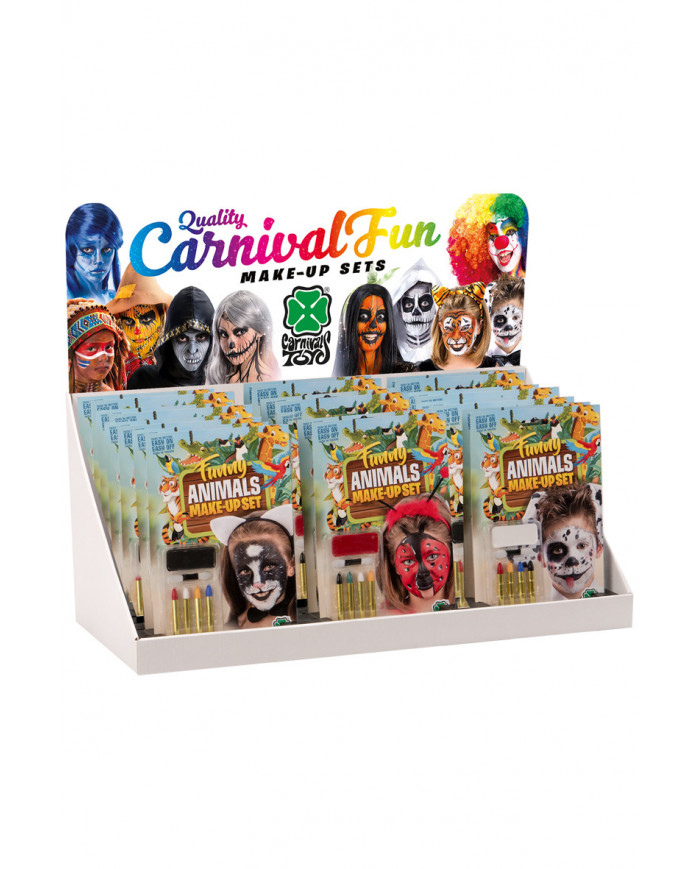 Display box containing 24 makeup sets each made up of oil-based Display box containing 24 makeup sets each made up of oil-based