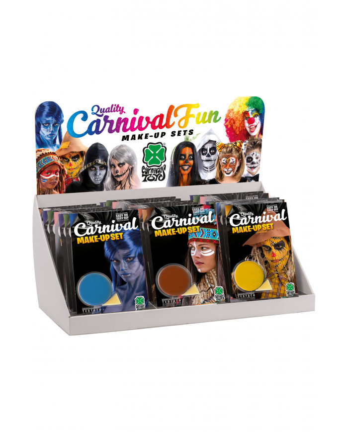 Display box containing 24 face paints in assorted colors in jar Display box containing 24 face paints in assorted colors in jar