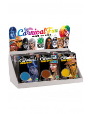 Display box containing 24 face paints in assorted colors in jar Display box containing 24 face paints in assorted colors in jar