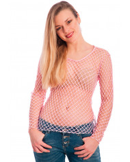 Maillot rose en résille taille unique (S-M) dans une pochette