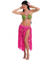 Gonna hawaiana, in rafia color rosa fluo, Ideale per non Gonna hawaiana, in rafia color rosa fluo, Ideale per non