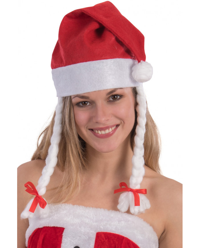 Santa's hat with plaits, a fun accessory to celebrate in