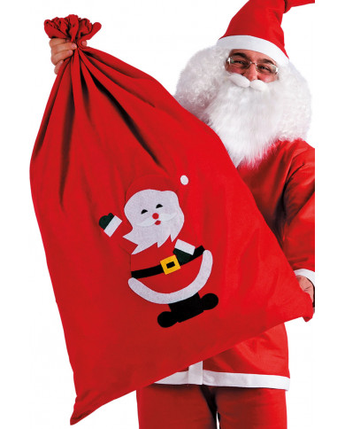 Bolsa Papá Noel de fieltro de unos 100x70 cm de alto en bolsa con Bolsa Papá Noel de fieltro de unos 100x70 cm de alto en bolsa con