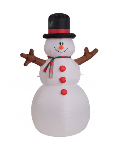 Inflatable snowman with lights and tie rods, high cm.18, a